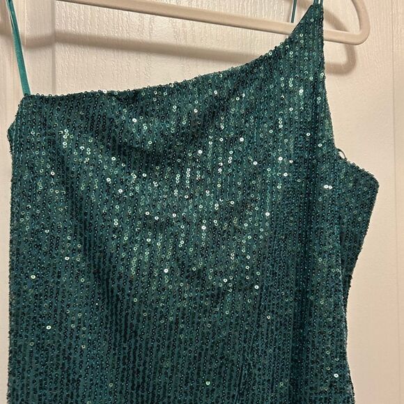Crystal Sky emerald green sequin Mini Dress Cocktail Party Sexy Elegant L NWT - Picture 4 of 16